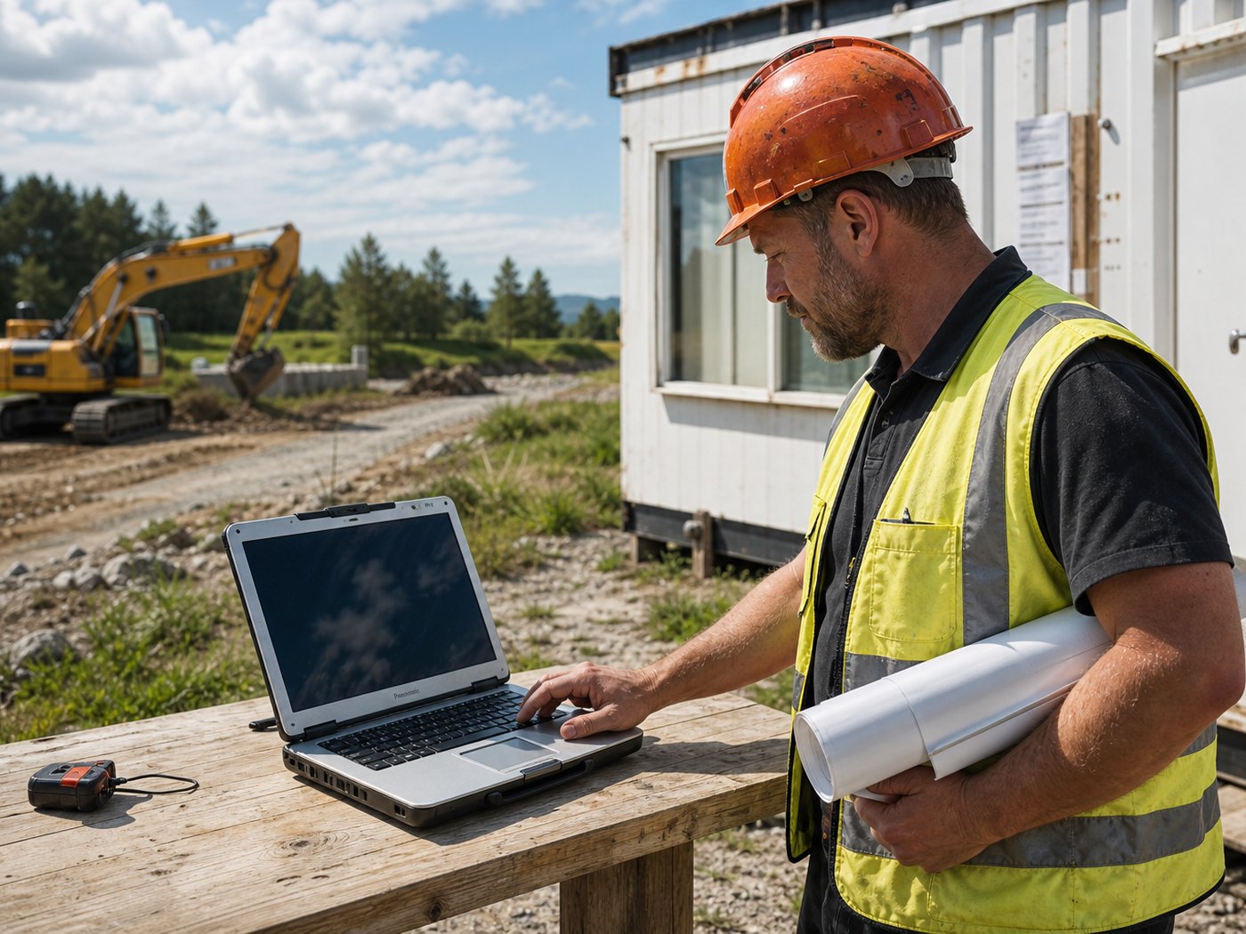 Field laptop on site: open and edit drawings without installing desktop CAD.